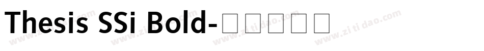 Thesis SSi Bold字体转换